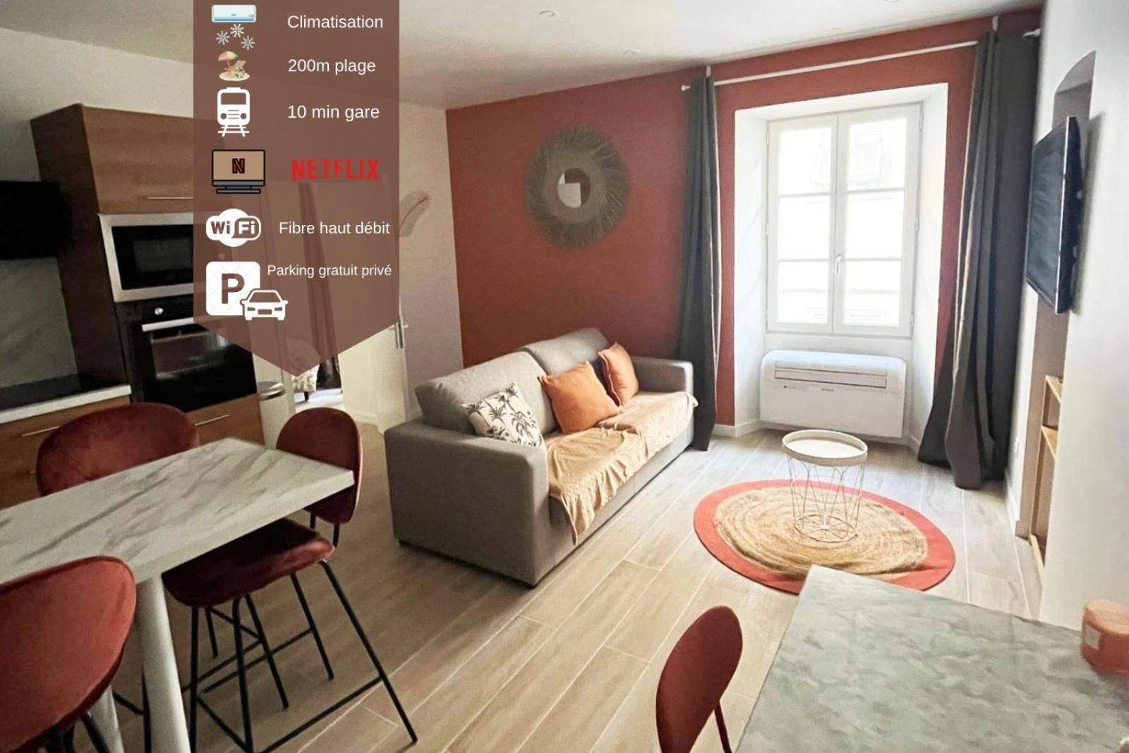 Sublime T2/ Cosy/ Clim/ Parking/Plage Menton Luaran gambar